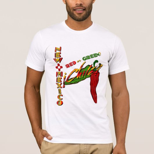 T-shirt Le Nouveau Mexique Chilé - rouge ou vert ? (Devant)