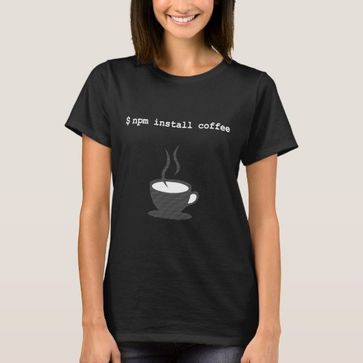 T-shirt le npm installent le programmeur de Javascript de (Devant)