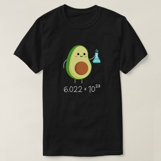 T-shirt Le numéro de jeu d'Avogadro. Chimiste Avocado mign (Design devant)