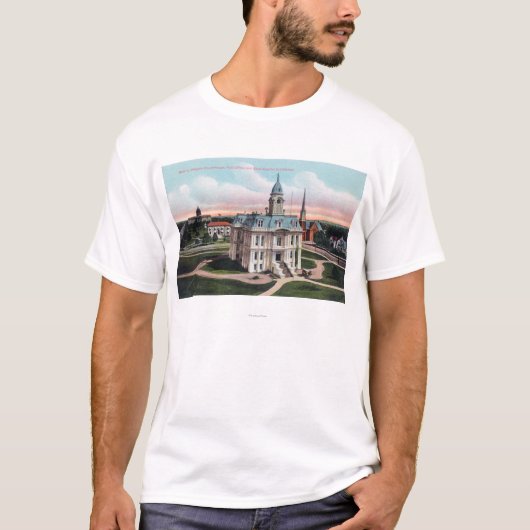 T-shirt Le palais de justice, bureau de poste, bâtiment de (Devant)