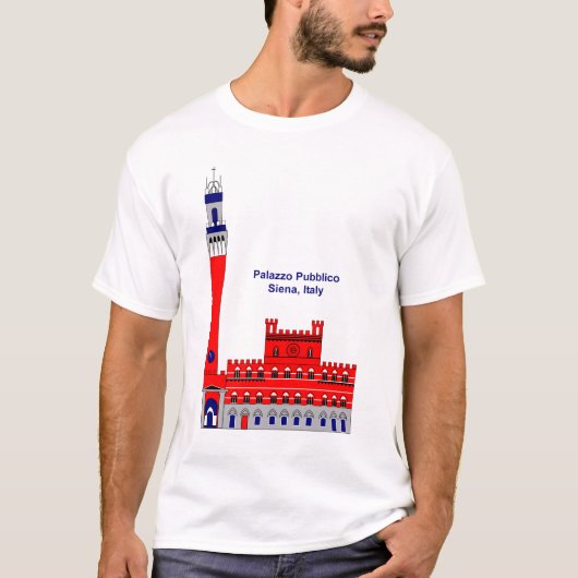 T-shirt Le Palazzo Pubblico Inspiration - Sienne, Italie (Devant)