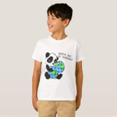 T-shirt Le panda étreint la terre/earthday (Devant entier)