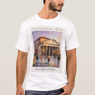 T-shirt Le Panthéon Rome Italie Aquarelle Voyage Vintage