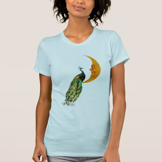 T-shirt Le paon sur la Lune (Devant)