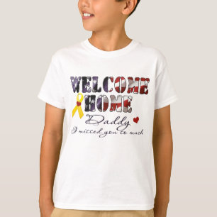 T-shirt Le papa à la maison bienvenu je vous ai manqués