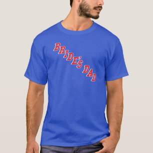 T-shirt Le papa de la jeune mariée bleue de chemise
