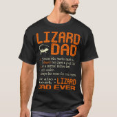 T-shirt Le papa de lézard aiment le père normal beaucoup (Devant)