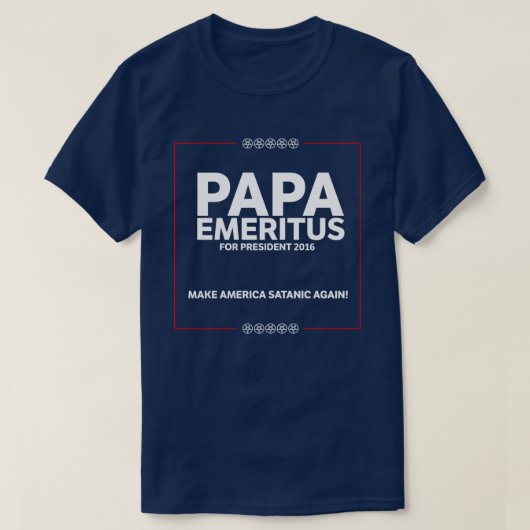 T-shirt Le papa E "campagne" - rendez l'Amérique satanique (Design devant)