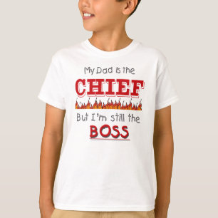 T-shirt Le papa est en chef - le feu