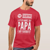 T-shirt Le papa est mon nom préféré (Devant)