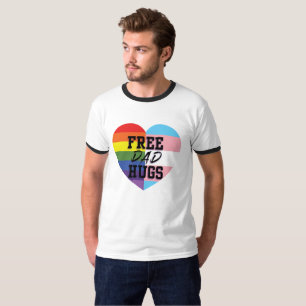 T-shirt Le papa libre étreint la chemise à deux tons