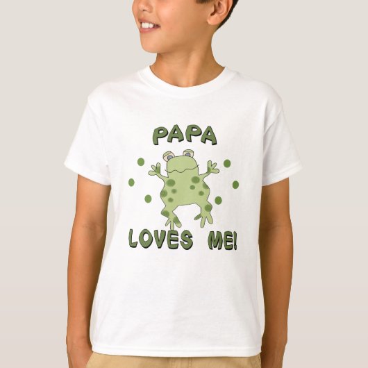 T-shirt Le papa m'aime grenouille (Devant)