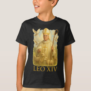 T-shirt Le Pape Leo Xiv Doves - Christian Catholic Faith I