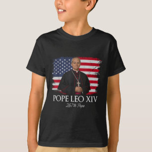 T-shirt Le Pape Leo Xiv Robert Francis Prévost Premier Amé
