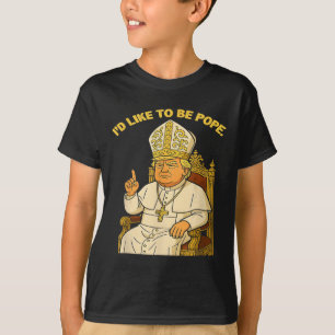 T-shirt Le pape Trump drôle Trump Vatican Christian Retro