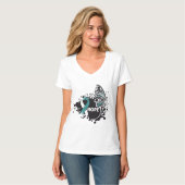 T-shirt Le papillon du cancer cervical Hope (Devant entier)