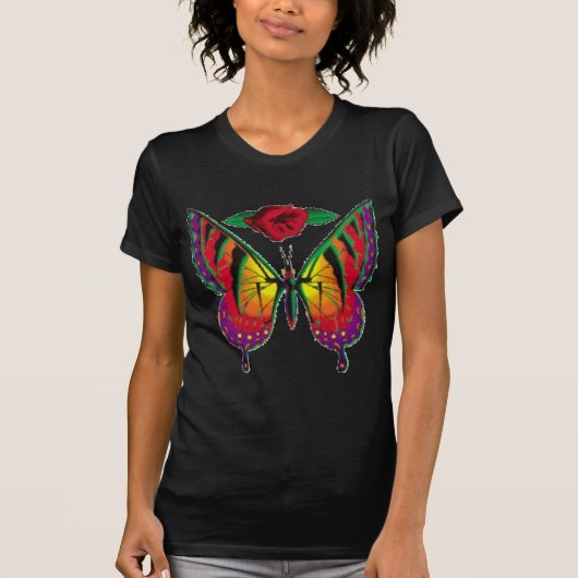 T-shirt le papillon s'est levé (Devant)