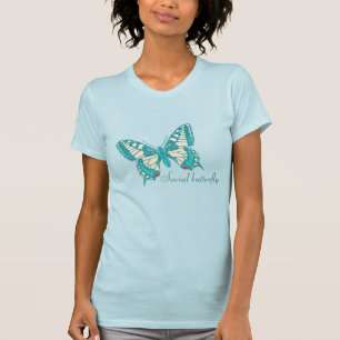 T-shirt le papillon social de Hirondelle-queue a encré le