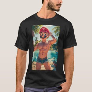 T-shirt Le paradis de Mario's Pin-Up : Amusants au bord de