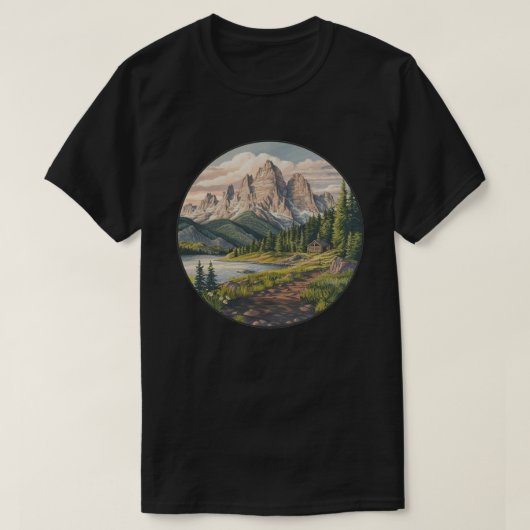 T-shirt Le Parc national de Grand Teton (Design devant)