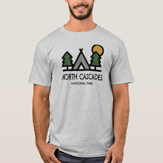 T-shirt Le Parc national de North Cascades (Devant)