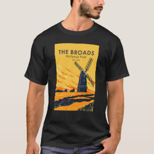 T-shirt Le parc national des Broads Vintage Angleterre