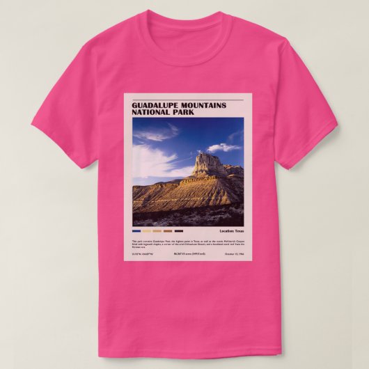 T-shirt Le Parc national des Monts Guadalupe (Design devant)