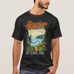 T-shirt Le Parc National des Samoa Américaines Rétro Trouv