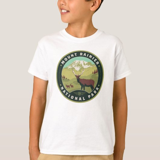T-shirt Le Parc national du Mont Rainier (Devant)