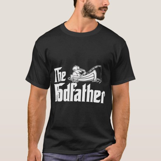 T-shirt Le parrain de la pêche Papa (Devant)