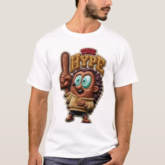 T-shirt Le Patch Brodé Hérisson Drôle de Hype Cadeau (Devant)