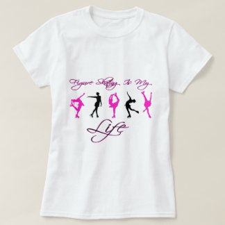 T-shirt Le patinage artistique est ma vie - ROSE et NOIR