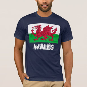 T-shirt Le Pays de Galles avec le drapeau de Gallois