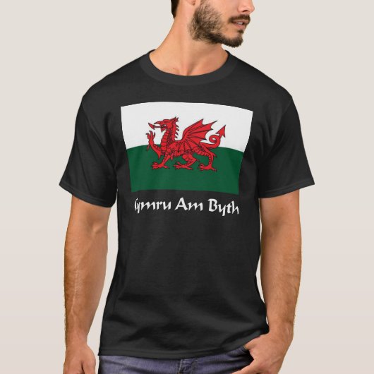 T-shirt Le Pays de Galles - le drapeau de Cymru AM Byth (Devant)