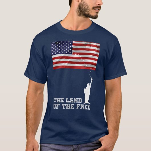 T-shirt Le pays du patriote américain libre (Devant)