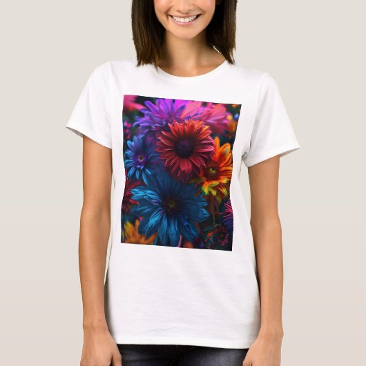 T-shirt Le paysage de rêve floral (Devant)