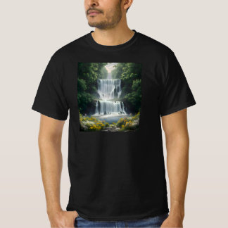 T-shirt Le paysage des chutes d'eau