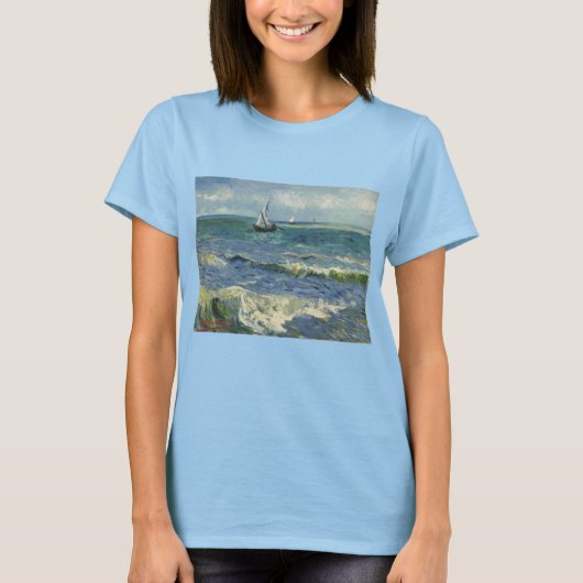 T-shirt Le paysage marin de Van Gogh aux Saintes Maries de (Devant)