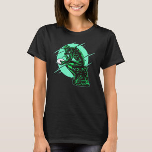 T-shirt Le penseur joue l'idée de la statue de rugby de ru