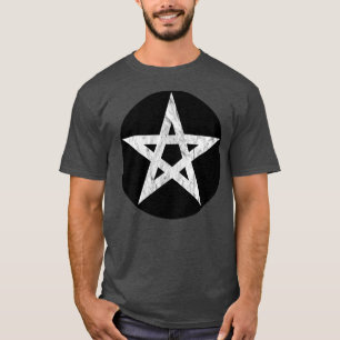T-shirt Le Pentagramme (blanc vintage sur noir)