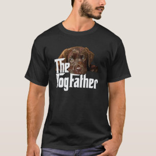 T-shirt Le Père Canin Labrador Brun Chocolat Retriever