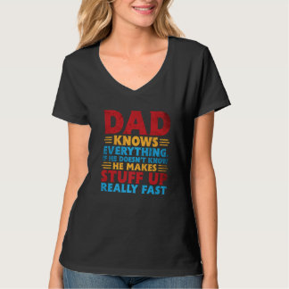 T-shirt Le père des hommes sait tout, il invente des trucs