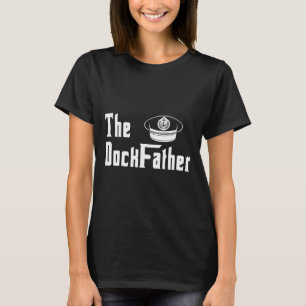 T-shirt Le père Dock capitaine du bateau papa drôle de pèr