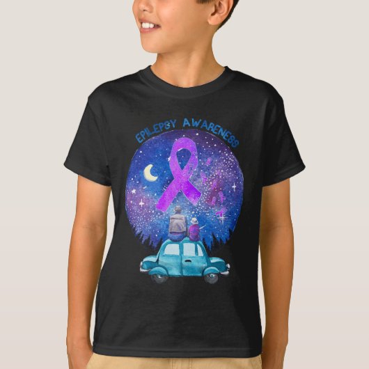 T-shirt Le père et le fils observent Star Epilepsie Sensib (Devant)