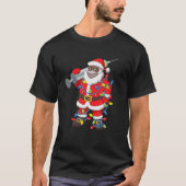 T-shirt Le Père Noël Africain-Américain Vacciné Funny Chri (Devant)