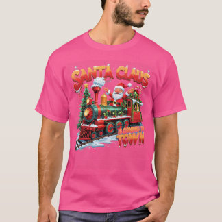 T-shirt Le Père Noël arrive à Noël pluie drôle