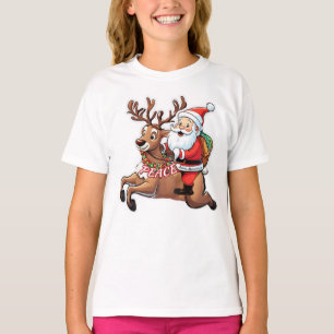 T-shirt Le Père Noël avec des cadeaux de paix