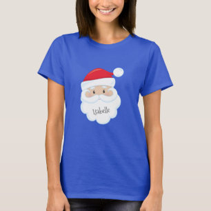 T-shirt Le Père Noël avec le nom sur la barbe