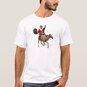 T-shirt Le Père Noël En Train De Monter Un Chameau