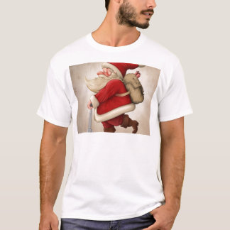 T-shirt Le père noël et le scooter de poussée